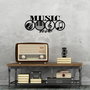Wallity Music - 467 Escultura de pared de metal negra